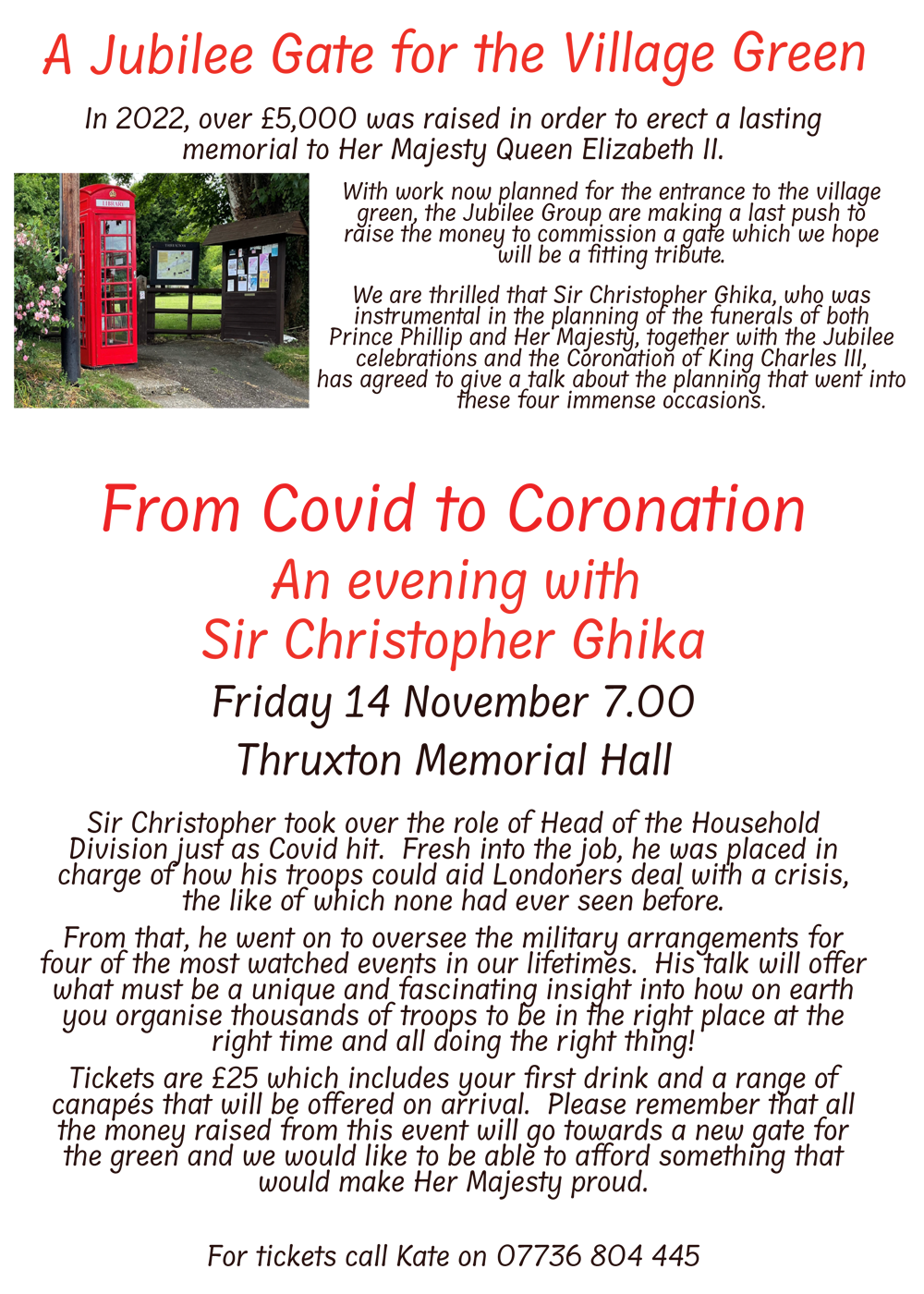 Thruxton Memorial Hall in Hampshire